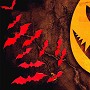 3D bat wall decoration sticker red - Att 3D bat wall decoration sticker red - Att
